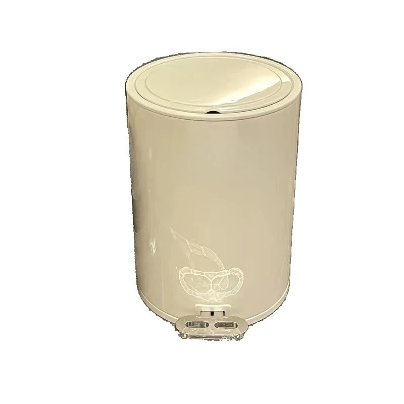 

Light luxury, foot stepping trash can, with lid, large capacity