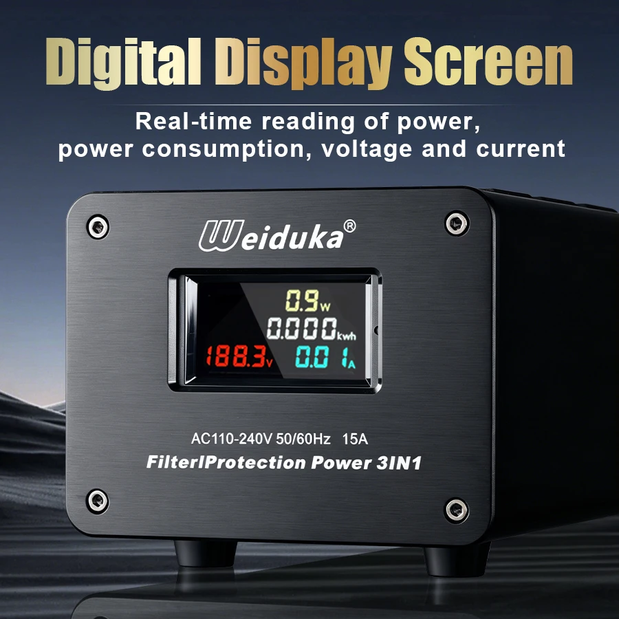 Premium Power Noise Filter Surge Protector 6 Universal Sockets 4 US Standard Outlets HiFi Audio Power Purifier Socket