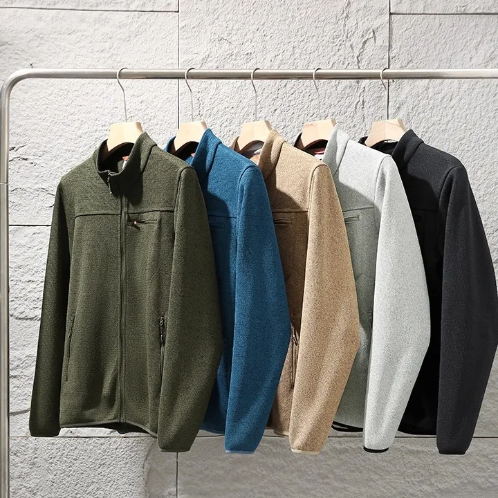 

Heavyweight Double Color Yarn Thi Needle Construction High End Autumn Winter Fce Lined Warm Men's Jaet Casual Sle Zi...