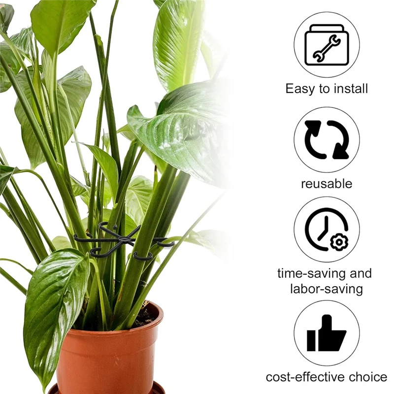 -A89Z 12 ชิ้น Plant Stem สนับสนุน 4 ขนาดดอกไม้ Stem Hook Stakes Trellis พืชปีนเขา Rack สําหรับ Plantfor ที่แตกต่างกัน