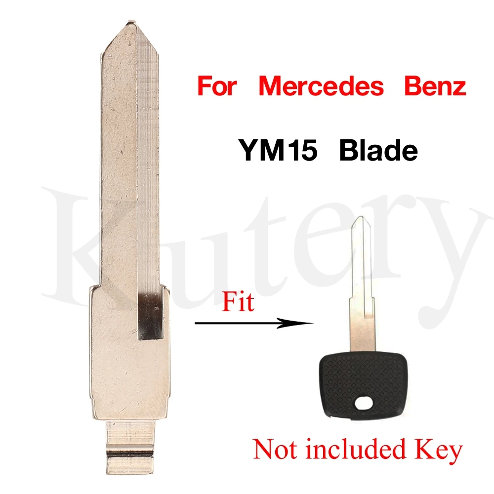 jingyuqin 10PCS YM15 Key Blade For Benz Uncut Remote Key Blade For Mercedes Vito Actros Sprinter V Class Replace Car Key Blank