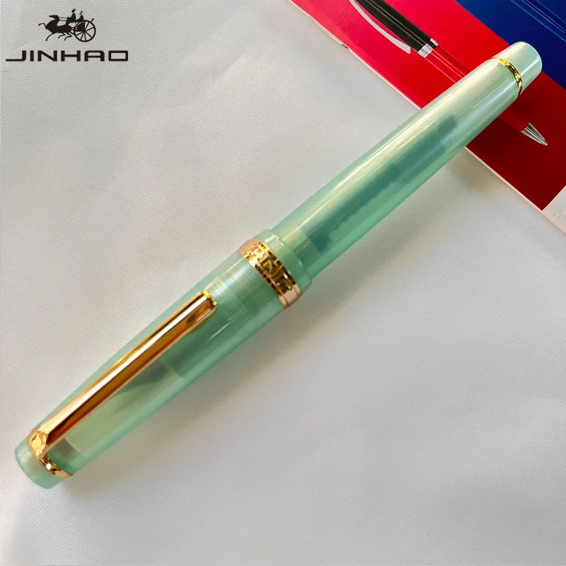 Jinhao 82-Füllfederhalter, goldener Clip, EF/F/M-Feder, Acryl-Tintenstift, luxuriöse Schreibstifte für Schreibwaren, Business, Büro, Schulbedarf – Detail 8