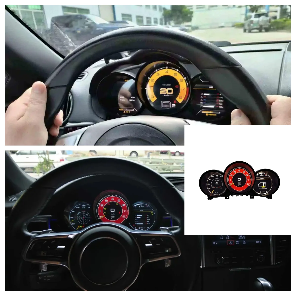 

Linux System LCD Instrument Panel Cluster For Porsche 987 Boxster Cayman 2005-2012 Digital Dashboard Speedometer Virtual Cockpit