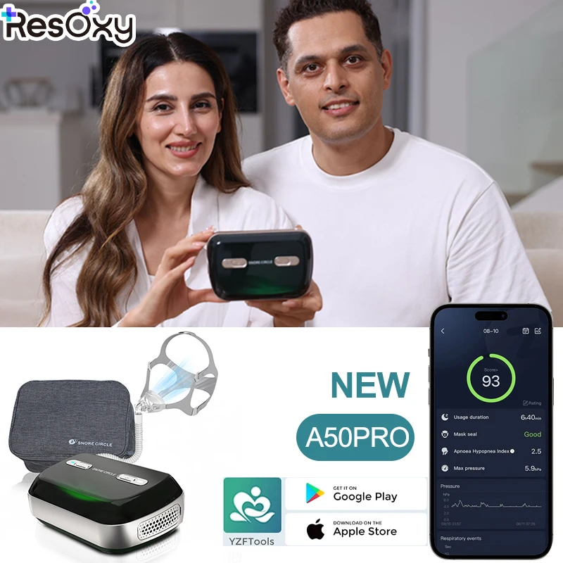 Resoxy A50pro Mini Auto CPAP Portable Machine Anti Snoring OSA Respirator With Mask For Travel Sleep Apnea Ventilator Machine