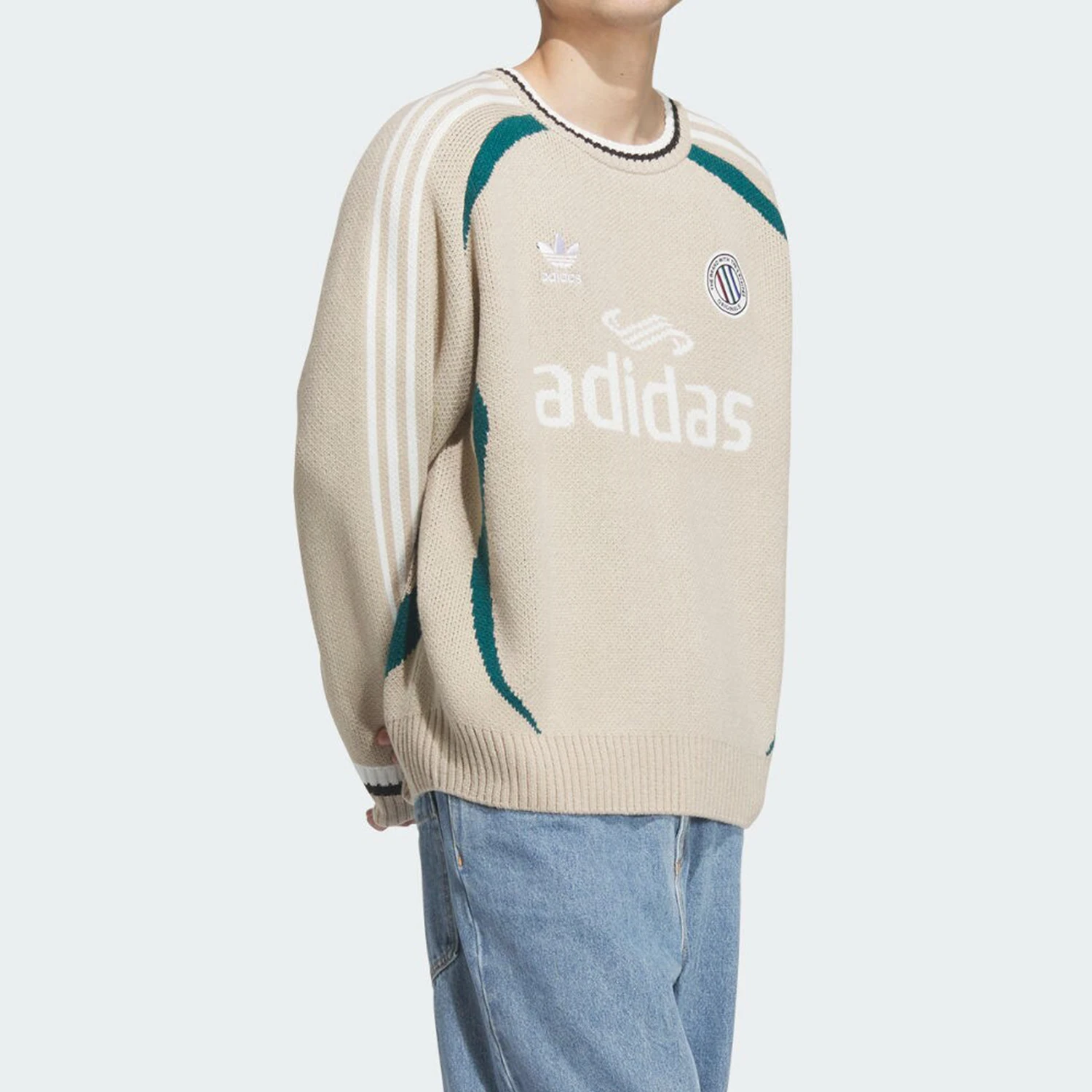 Adidas genuine Three Stripes Unisex Knitted Thermal Outdoor Pullover JL8363