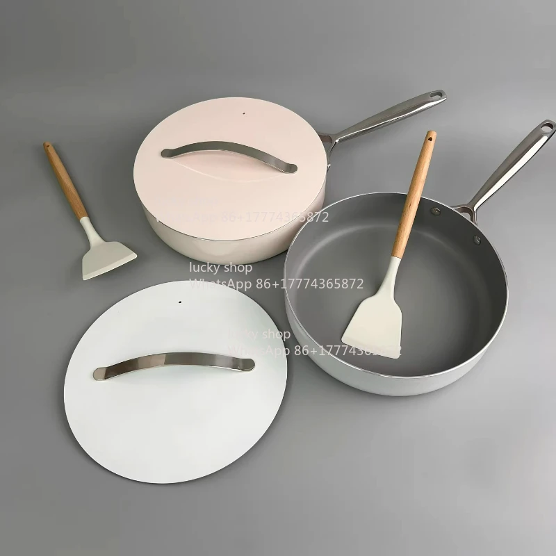 Flat-bottomed Non-stick Pan, Frying Pan with Lid, Universal for Induction Cooker
