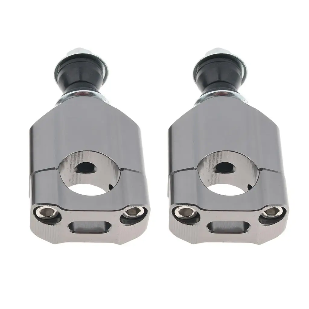 2pcs 1 1/8inch 28mm CNC Motorcycle Handlebar Mount Riser Clamp, Aluminium