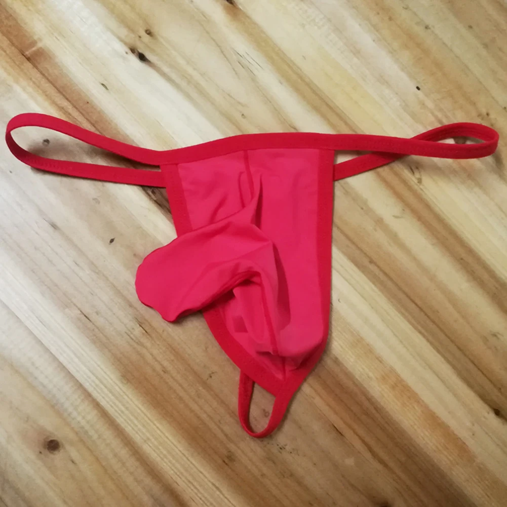 Men Ice Silk Thin Breathable Gay Sissy Pouch Underwear Soft Sleep Underpants Men Summer Men's Panties Stretch Thong G-String