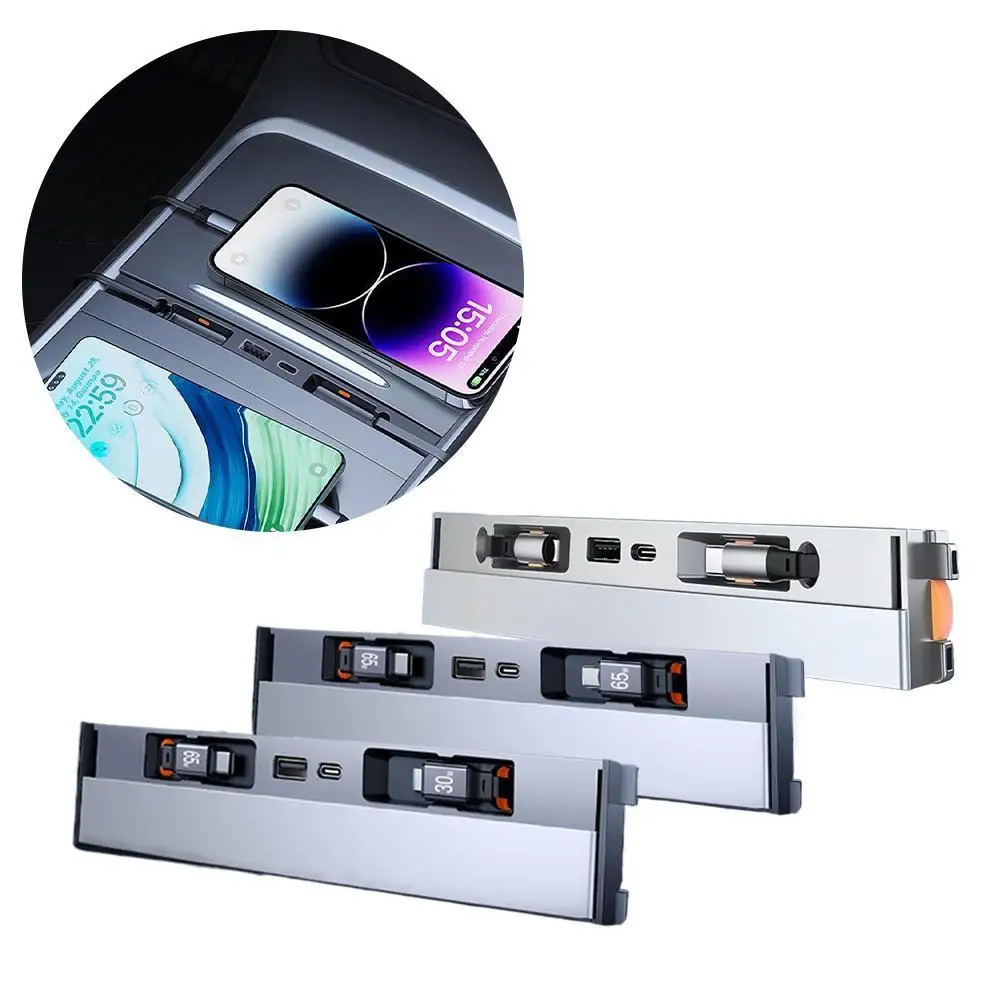 

Автомобильная док-станция с центральным управлением для Tesla MODEL Y Juniper 2025, быстрое зарядное устройство, USB-удлинитель, адаптер для зарядки, аксессуары для питания