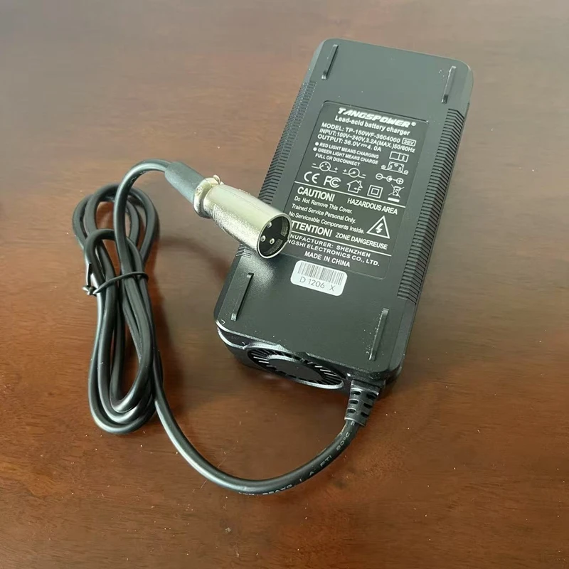 

36V 4A Lead-Acid Battery Charger For Golf Cart Weeder Wheelchair Charger For 43.2V Lead Acid Battery With 3-Pin XLR Connector
