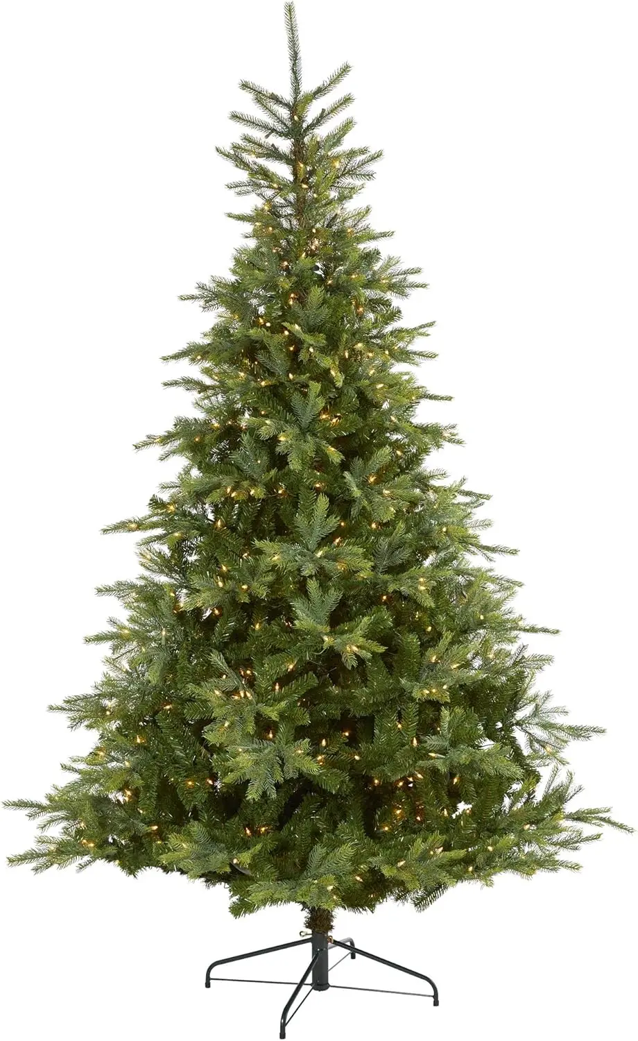 8Ft. North Carolina Spruce Artificial Christmas Tree With 650 Clear Lights And 1303 Bendable Branches