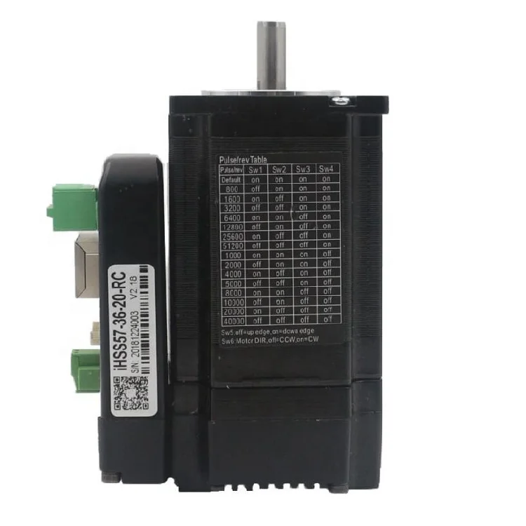 IHSS57-36-20-RC الصين مبيعات المصنع مباشرة 2Nm 5A محرك متدرج للحافلة المتكامل مع 1000 خط التشفير