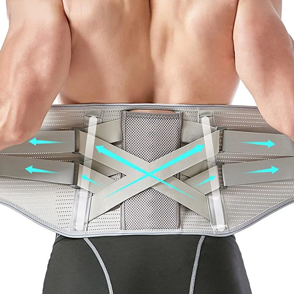 Lower Back Brace Pain Relief Lumbar Back Support Belt for Women Men Waist Support Herniated Disc Sciatica with Removable Stays