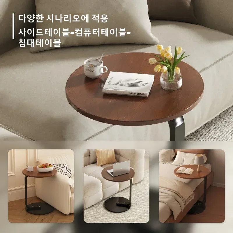 Mobile Side Table Sofa Table Wood Sofa Table Cafe 쇼파 사이드테이블 이동식 침대 보조 테이블