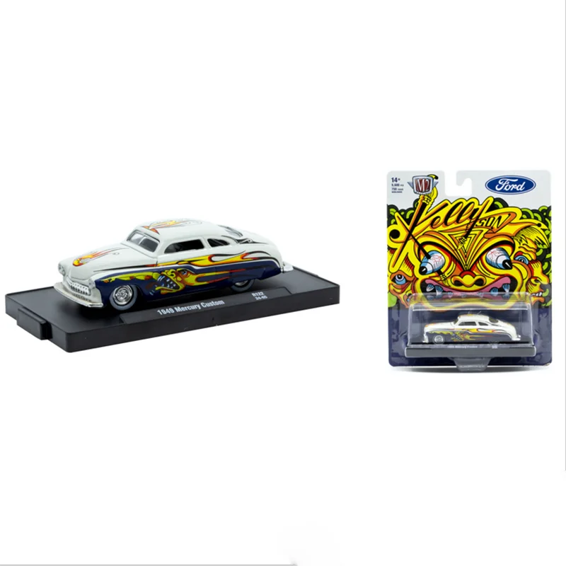 M2 1: 64 Scale 1949 Mercury Custom Alloy Car Model Adult Classic Collection Display Gift Souvenir Boy Toy