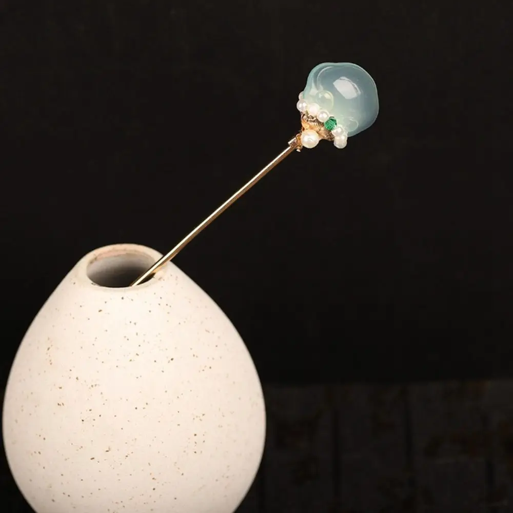 غطاء الرأس مشبك أمان فتاة إكسسوارات الشعر أغطية الرأس القديمة النمط الصيني أغطية الرأس النمط القديم دبوس الشعر Hanfu العصي الشعر