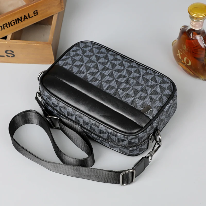 موضة نمط الرجال حقيبة صغيرة عالية الجودة بولي Leather الجلود Crossbody حقيبة ساعي للرجال أنيق الرجال حقيبة يد حقيبة كتف يعرض #6