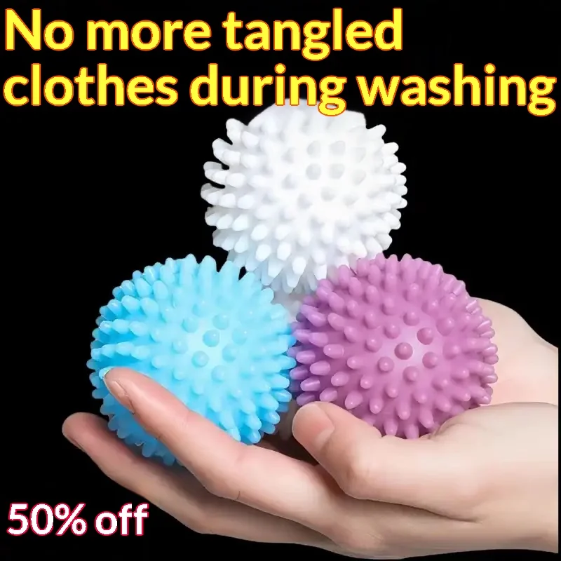3/7PCS Reusable Magic Laundry Balls Anti‑Tangle Washing Machine Lint Pet Hair Remover Household Laundry Cleaning Supplies