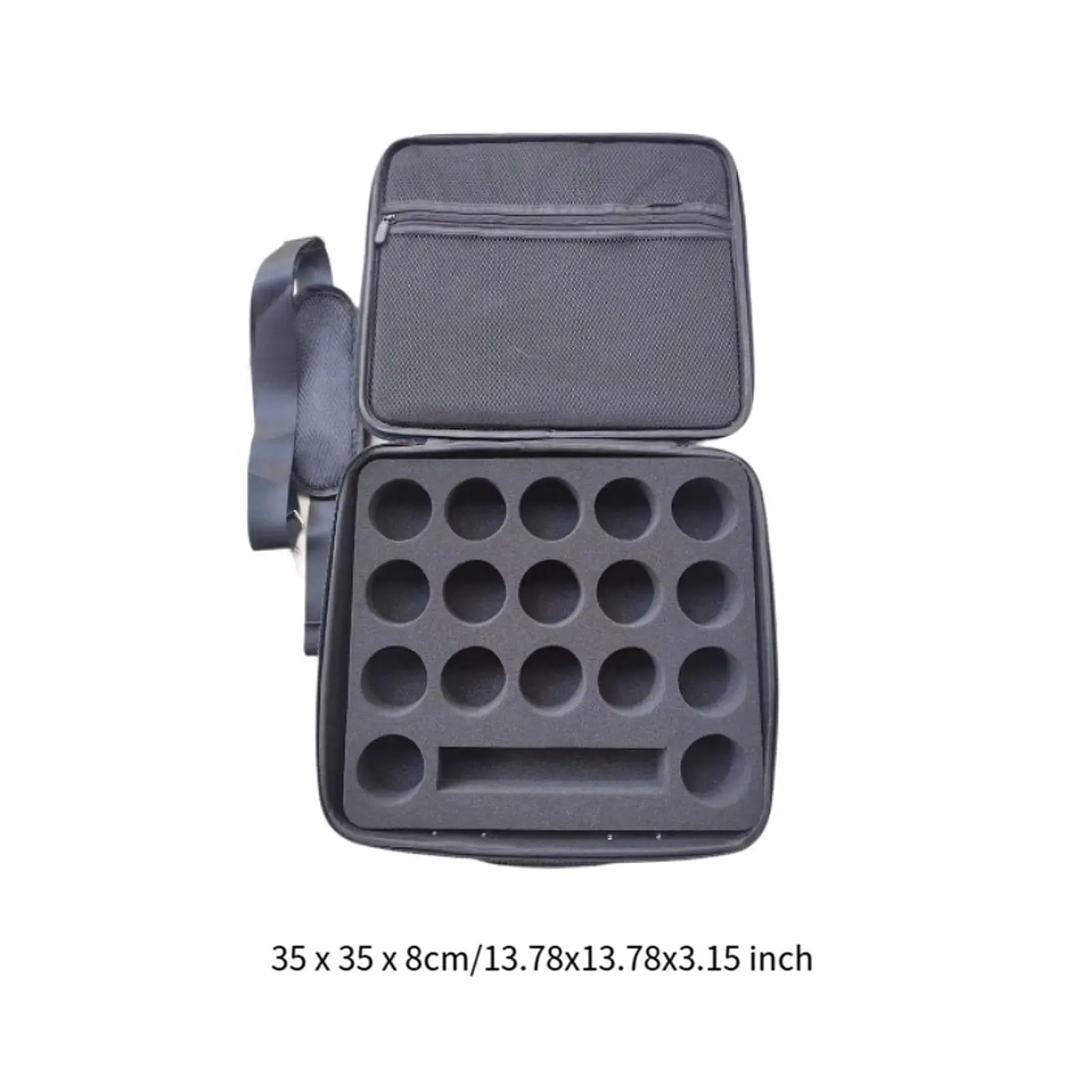 حقيبة سفر لحمل كرة البلياردو مع صندوق تخزين داخلي بجيب بسحاب