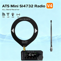 Metal Shell AMNVOLT V4 ATS MINI SI4732 DSP Radio All Band FM AM SSB LSB USB with Built-in Hi-Z Headphone Amplifier Circuit