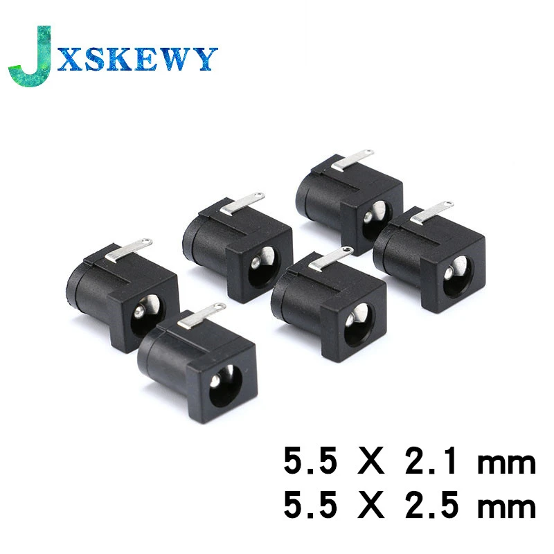 10 шт., Женский Разъем питания постоянного тока DC005, 5,5x2,1/2,5 мм