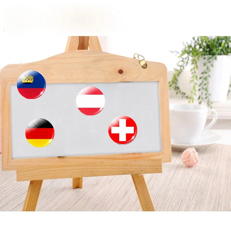 Central Europe Flag Czech Poland Republic Hungary Germany Austria Switzerland 30MM Fridge Magnet Magnetic Refrigerator Stickers