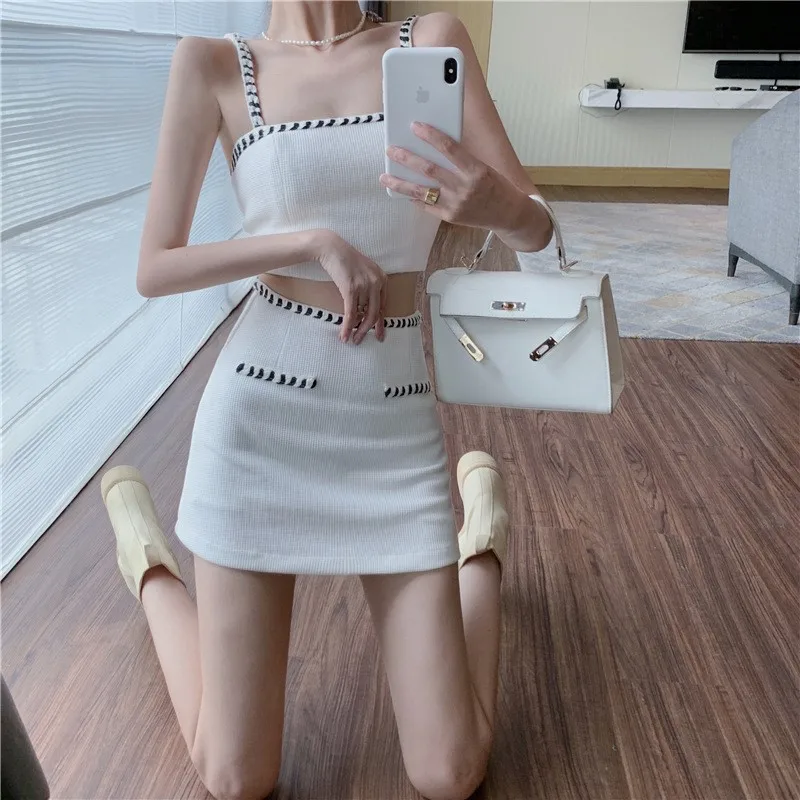 New Sling Women's Suit Hip Skirt Hot Girl Wear Slim-fit Short Skirt Short Top Saia Feminina Women Skirt Falda Short De Mujer