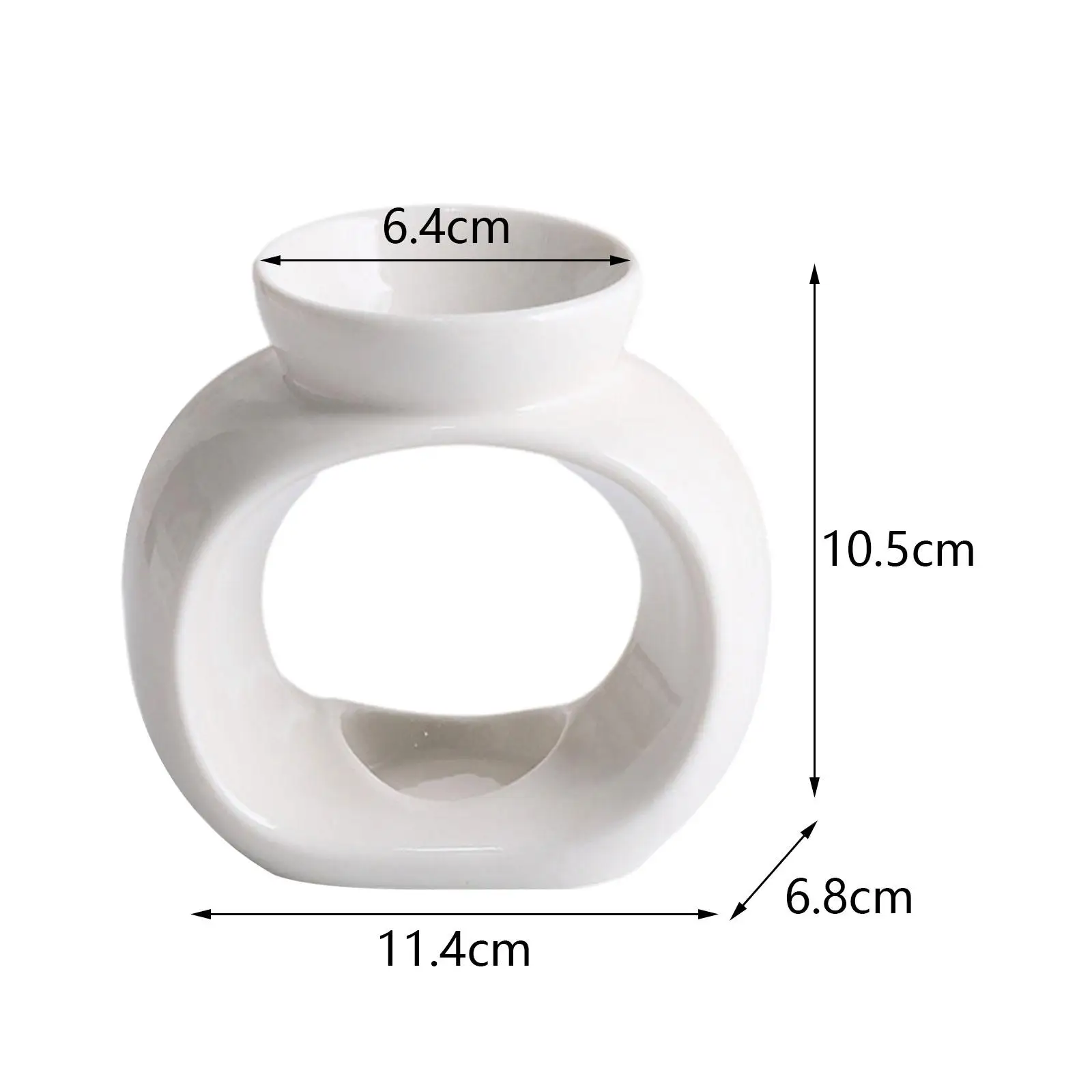 مبخرة الزيوت العطرية المزخرفة، مبخرة عطرية من البورسلين الأكثر دفئًا لحديقة غرفة المعيشة، الشرفة، مكتب سطح المكتب #6