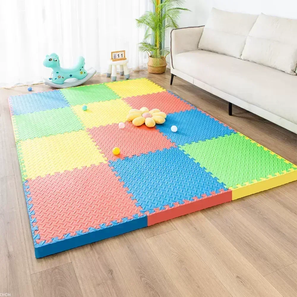 1-24Pcs 30×30x1cm Anti-slip Thickening Puzzle Mat Carpet for Baby Children\'s Room Game Playing Activity & Livingroom & Bedroom