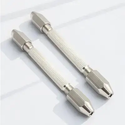 

2Pcs Hexagonal Double Ended Pin Vise Hand Drill High-Speed Brass Tool for Wood Plastic Amber Carving Mini Drill Bit Holder Watch
