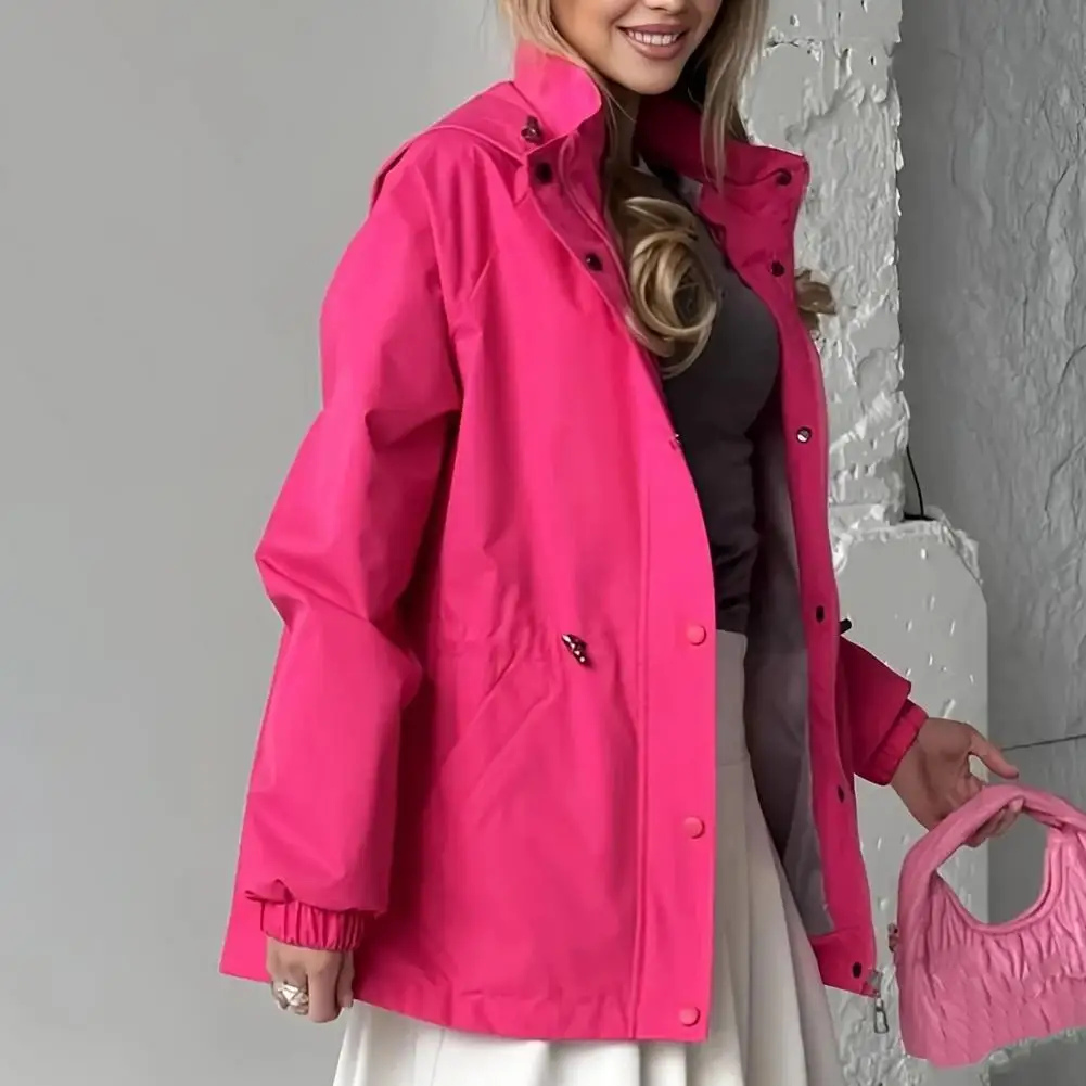 

Ветровка, женская куртка на кнопках, толстовка на молнии, куртка с капюшоном на талии и шнурком, ветрозащитная верхняя одежда с карманами