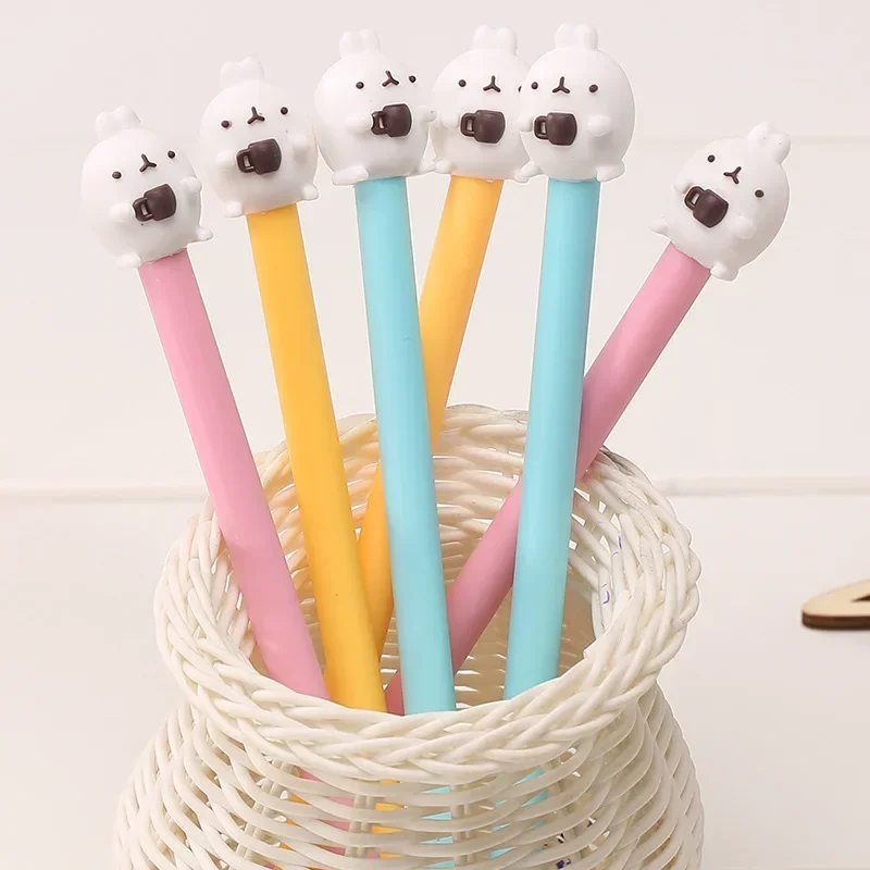 

36PCS Korean Stationery Lovely Rabbit Soft Glue Gel Pen Sandblasting Pole Creative Gift Wholesale Kawaii School SuppliesGel Pens