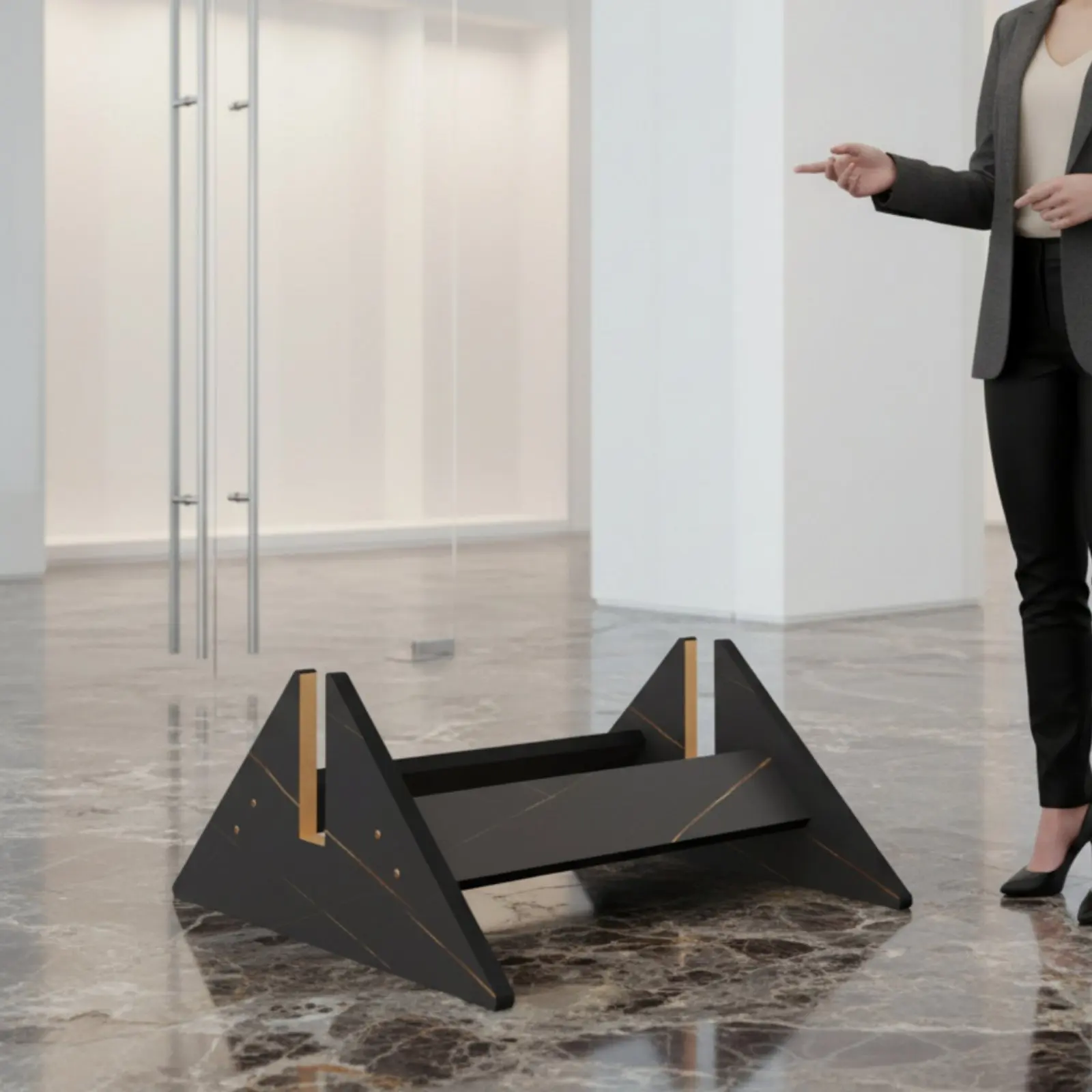 

Стенд-витрина для образцов плитки, легко собираемый, с большой вместимостью, для строительных материалов, держатель для напольных панелей, регулируемый