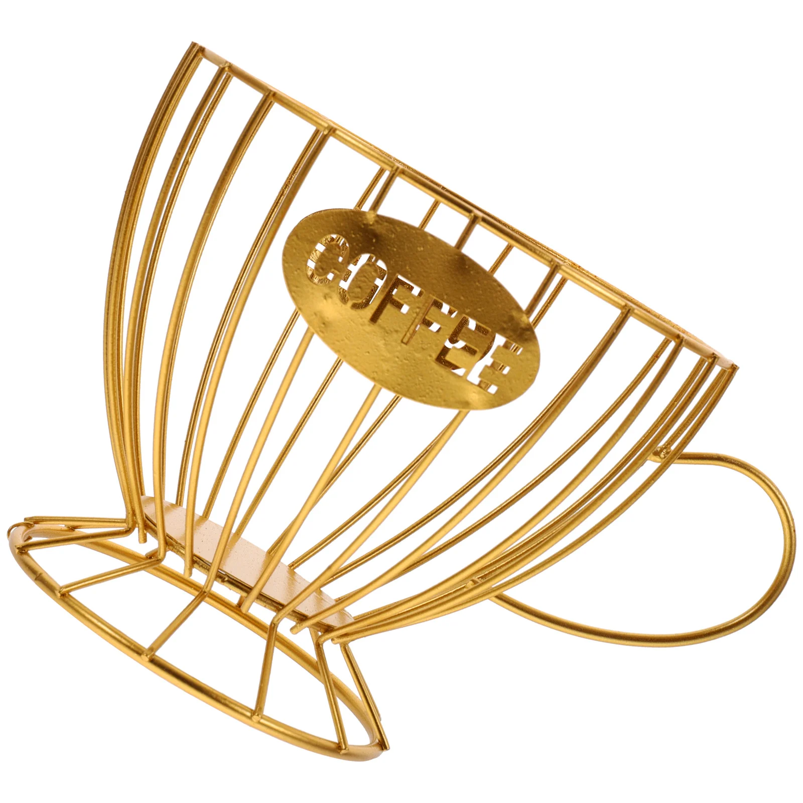 

Coffee Holder Wire Basket Storage Container Iron Rack Kitchen Countertop Fruit Biscuits Chocolate Coffee Lover Espressos