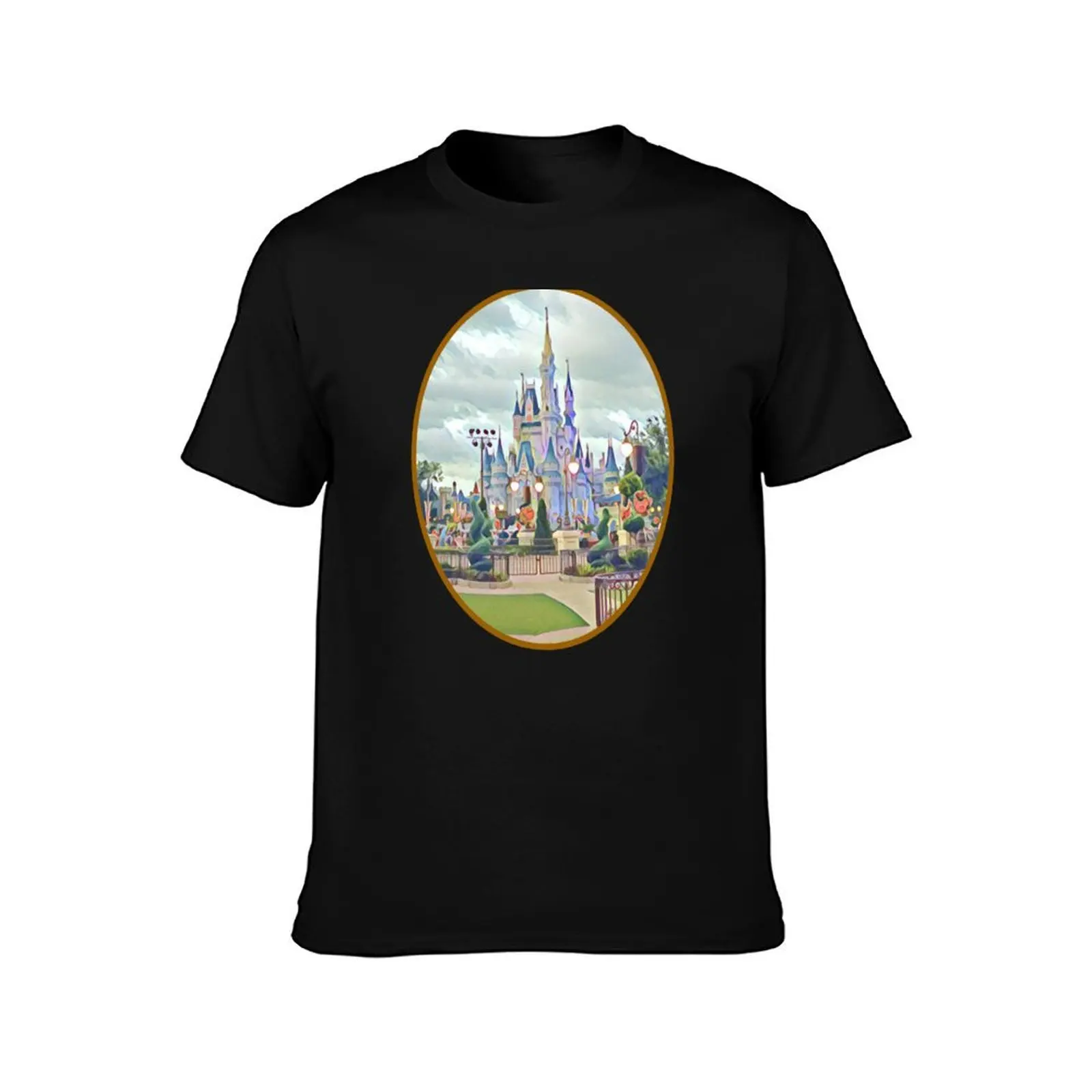 Fall Castle T-Shirt Lightweight Casual Summer T-Shirt