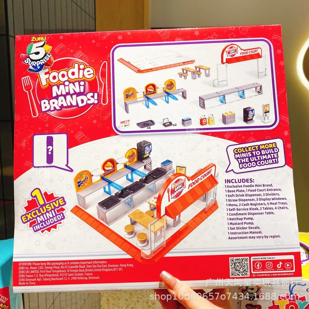 

Zuru 5 Surprise Foodie Mini Brands Mini Food Court 31pc Playset Build Your Own Food Store With Exclusive Brand Toy Gift Set