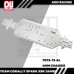 ADU RACING 7075-T6 AL  4MM chassis  FOR TEAM CORALLY SPARK RADIX4 RADIX6 JAMBO XB6