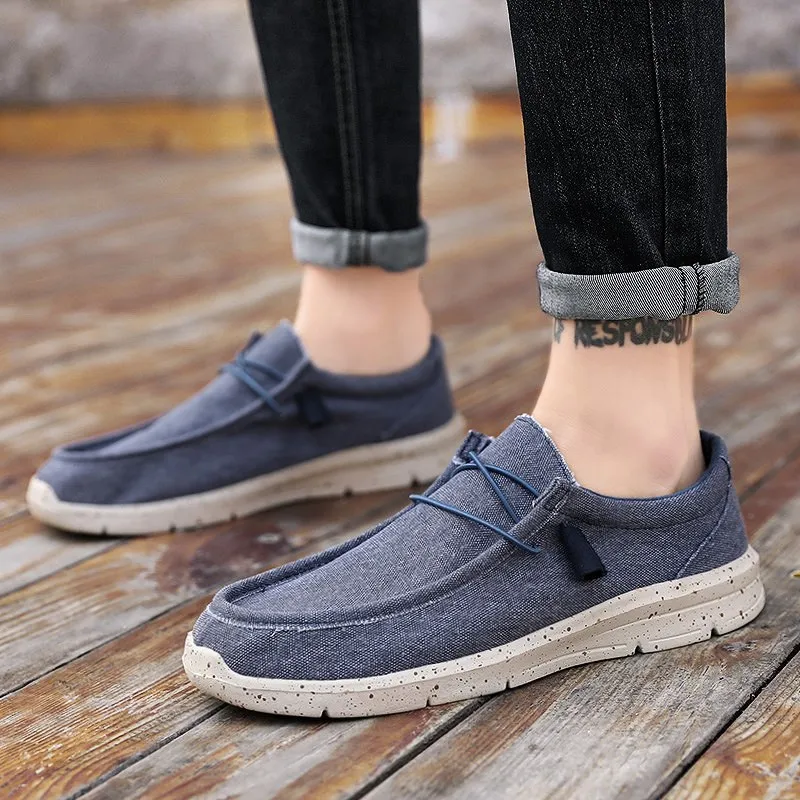 Sapatos casuais masculinos respiráveis de verão 2023, modernos, com bico redondo, parte superior em couro sintético, fors...