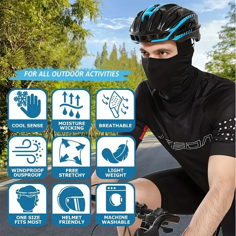 غطاء تبريد خفيف الوزن 360 درجة للحماية من الشمس، للأنشطة الخارجية، وصيد الأسماك، وركوب الأمواج، والسباحة،
