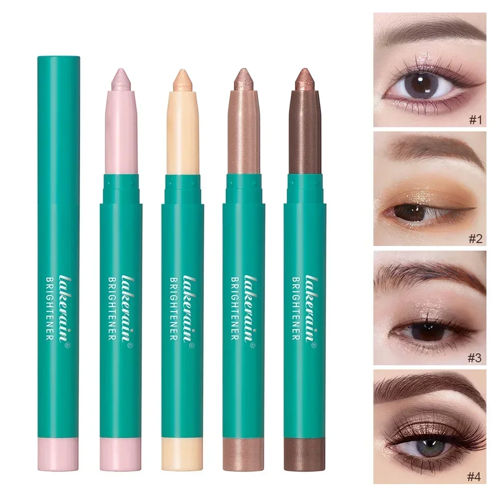 Brillo de ojos brillante, lápiz de gusano de seda, brillo Natural ultrafino, lápiz de sombra de ojos, delineador de ojos resistente al agua, 1 pieza