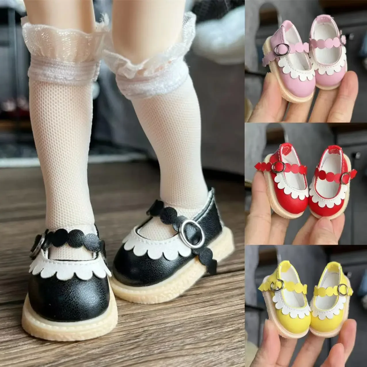 Fashion Sweet 1/6 BJD Shoes Leather Princess Shoes 30cm Doll Shoes Accessories ( for 4cm Feet )