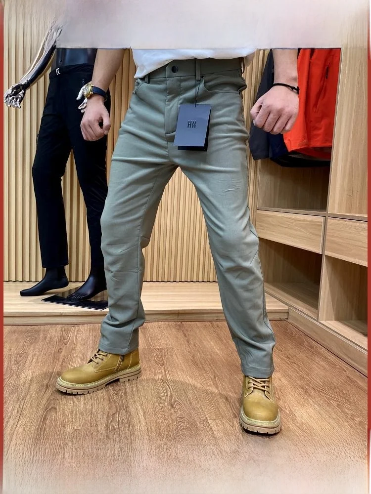 

DongJia, 70 шт., уличные мужские облегающие повседневные брюки, осенние новые тонкие эластичные брюки Fce, модная молодежная активная одежда