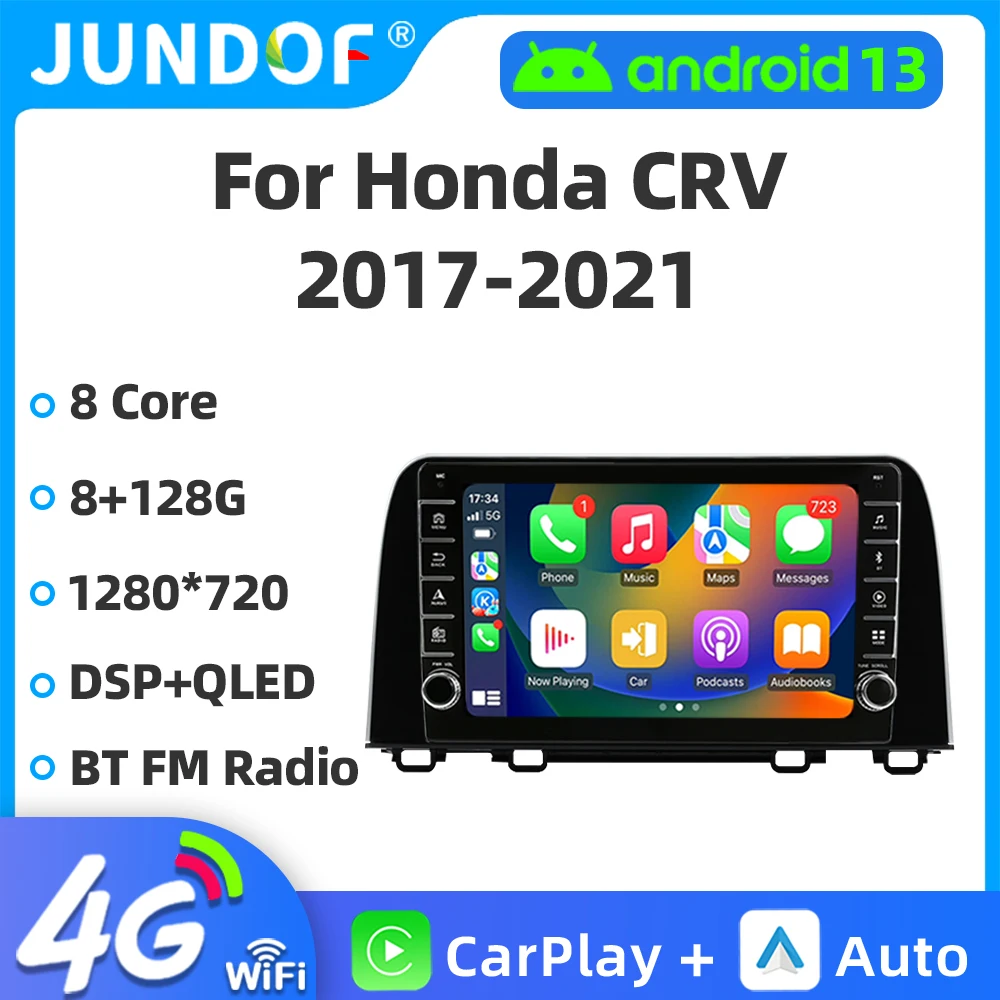 

Android 13 Car Radio For Honda CRV 2017 2018 2019 2020 2021 Multimedia Video Player Navigation GPS Carplay QLED Screen RDS