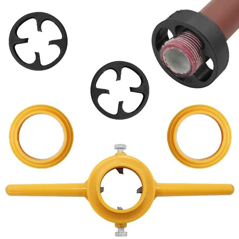 

PVC NPT Thread Maker Tools Kit Taper Pipe Threader For Pumps Pipes Tap Die Hand Tool Plumbing Repair