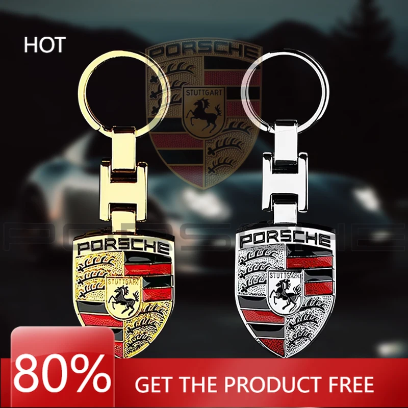 

Брелок с эмблемой Porsche для Cayenne, Macan, Panamera, 918, 911, Taycan, Boxster, Cayman