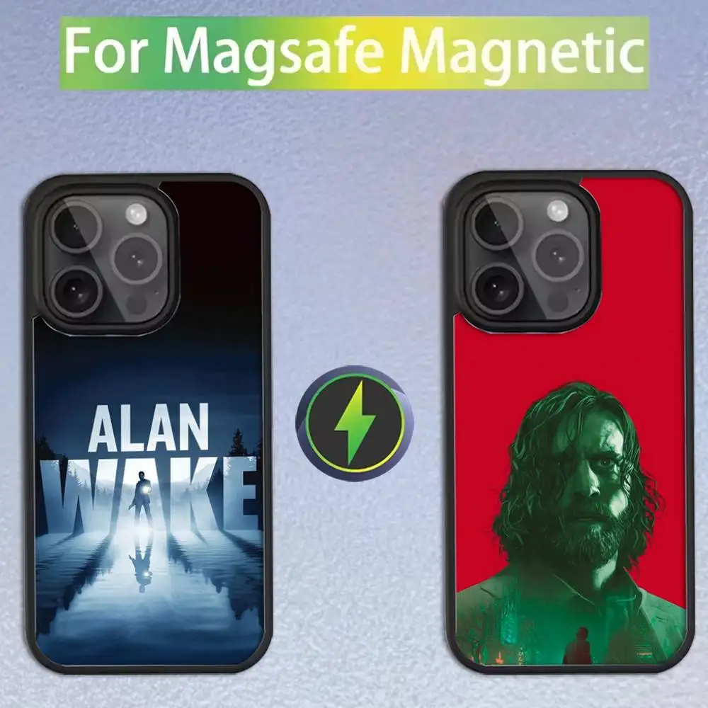 

Alan Wake Game Phone Case For iPhone 16,15,14,13,12,11,Pro,Max,Plus,Mini,SE Magsafe Magnetic Wireless Charging