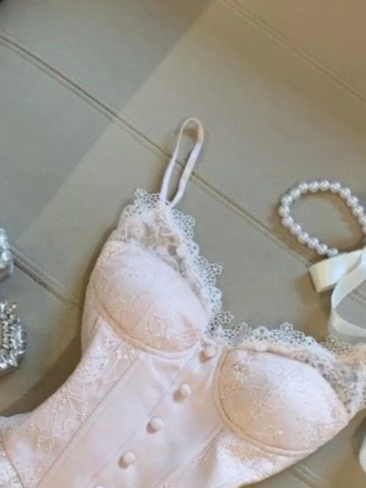 2026 Summer Sweet Pure Desire Style Party Outfit New Sexy Camisole Top + Bodycon Skirt Suit France Elegant Two Piece Set 2026 image 3