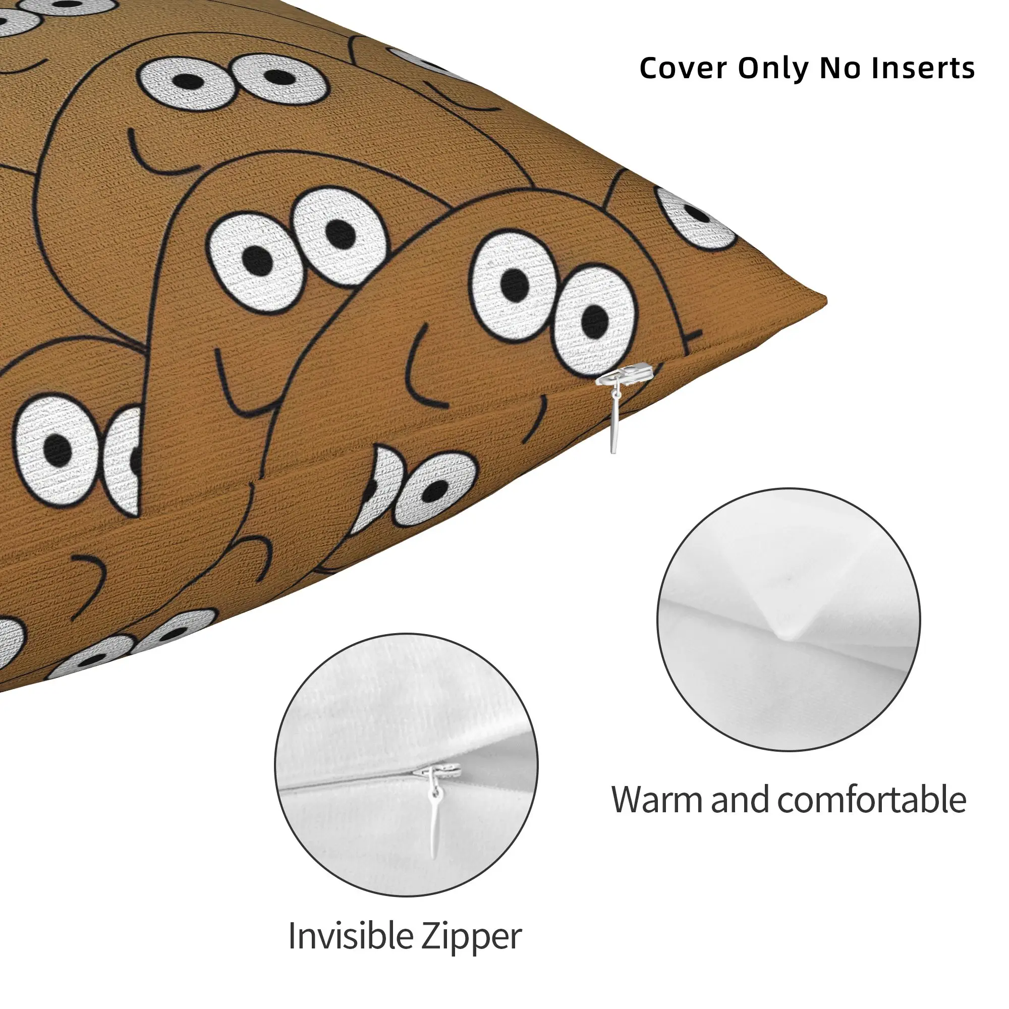 Virtual-Alien Pet P-Pou Pillowcase Soft Fabric Cushion Cover Decoration Cartoon Game Pillow Case Cover Sofa Square