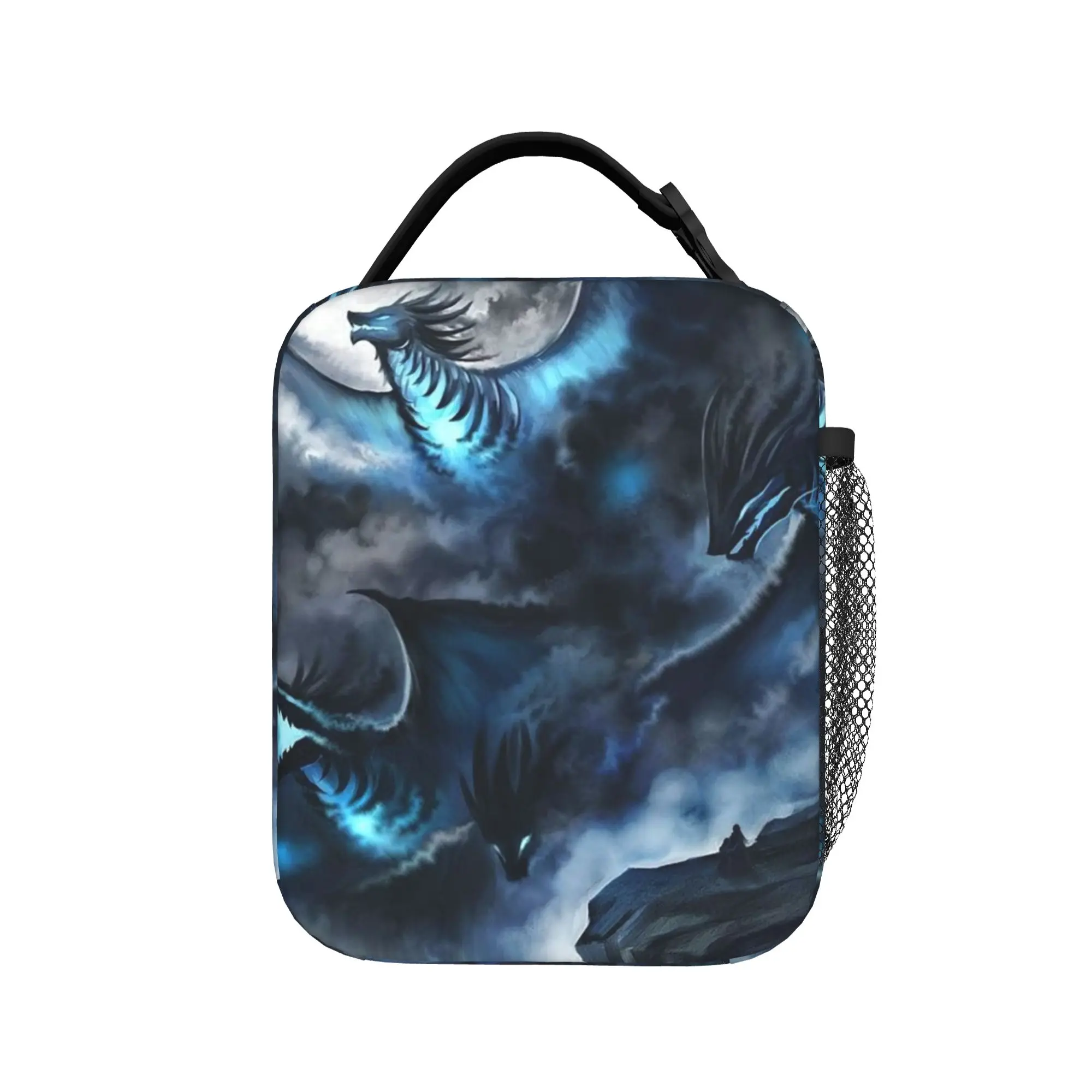Monster Hunter Rise Dos Lampos Insulated Lunch Bags Kanji Gaming Risemonster Lunch Container Thermal Bag Tote Lunch Box College