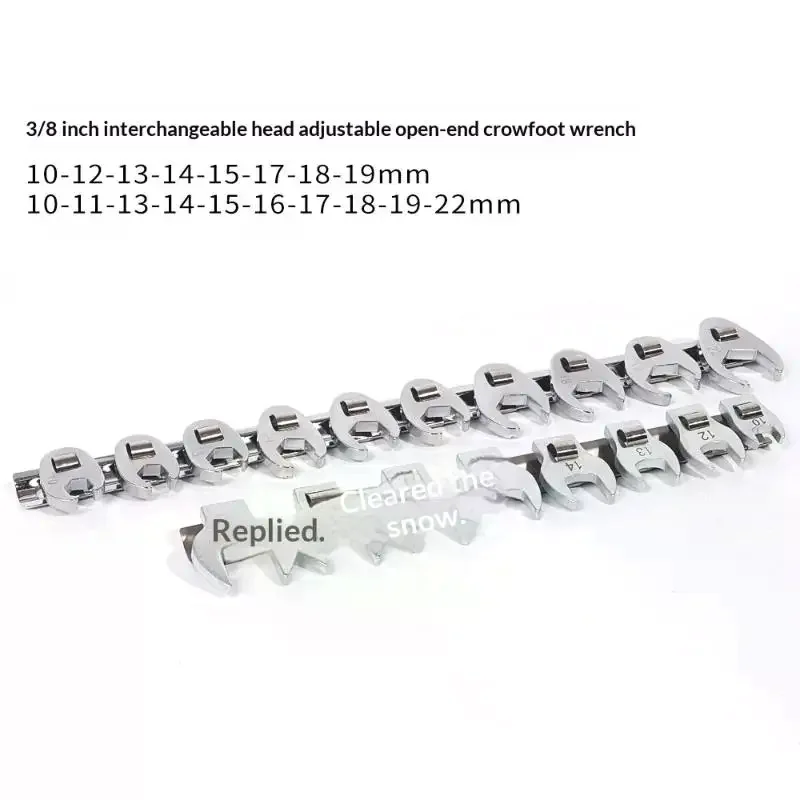 

9/11 шт. набор ключей для раструбных гаек, набор гаечных ключей Crowfoot с стойкой для хранения, рожок, гаечные ключи двойного назначения, набор инструментов для привода 3/8 дюйма